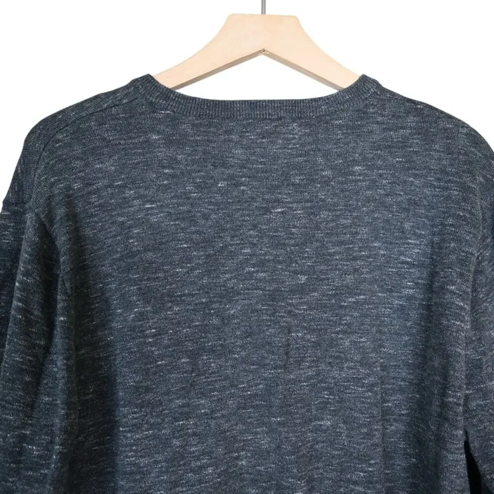 J. Crew Mens 100% Cotton Crew Neck Sweater in Gray Size Large
